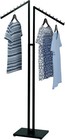 Clothing Rack Two 2 Way Slant Arms Clothes Black Adjustable Height 72  Retail