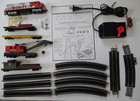 Ho Scale Santa Fe Work Train Set  Loco  4 Cars  Track  Power Pack  Complete  Vg
