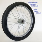 20 Inch Heavy Duty Solid Rubber Cart Wheels Kit 800lb Rating Set Of 2 Wheels