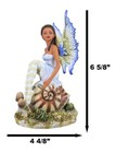 Amy Brown Fantasy Little Fae Ebony Fairy Sitting On Helix Snail Figurine