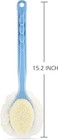 Long Handle Shower Body Brush Loofah Sponge Back Scrubber Bath Exfoliating Blue