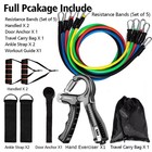 12 Pc Resistance Band Set Yoga Pilates Abs Exercise Fitness Tube Workout Bands