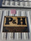 Vintage P And H Porcelain Signs   Cast Iron Sign  Old Sign  Crane Sign 