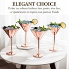 Copper Planted Martini Cocktail Glasses  Cocktail Party Drinking Glass  Set Of 4