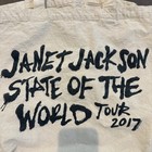 Janet Jackson Tote Bag State Of The World Tour 2017 Canvas Concert Merch Beige