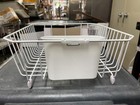 New Rubbermaid 6008 White Twin Sink Small Microban Dish Drainer Drying Rack