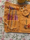 Handmade Crochet Hooks Organizer Creamsicle Color