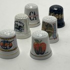Huge Vintage Mixed Lot 26 Thimbles Pewter Porcelain Figural Ceramic