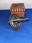 Vintage 1950   s Mcm Gyroscope Metal Spinning Top Red Center Classic Antiquetoy