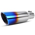  2 5 Inch Inlet Exhaust Tip For 2 1 2 Inch 2 5  Id  4  Od  12  Long Blue