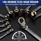 Workpro 22-piece Flex-head Ratcheting Wrench Set  Ratchet Combination Wrench