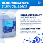 1 Quart Premium Blue Indicating Silica Gel Desiccant Beads 2 Lbs  - Rechargeable