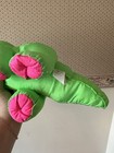 Vintage 1992 Fisher Price Dino Roars Triceratops Green Dinosaur Plush