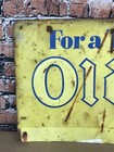 Vintage Old Gold Cigarettes Advertising Sign Partial Incomplete Half Sign Patina