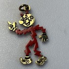 Vintage Reddy Kilowatt Pendant 1    Red Gold P Brass Electric Mascot 1950 Used