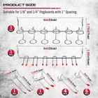 Ultimate 121-piece Pegboard Hooks Set  Pegboard Accessories With Metal Hooks