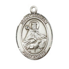 Sterling Silver Saint William Of Rochester Medal 18  Lobster Claw Chain Necklace