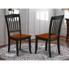 East West Furniture Danbury 11  Wood Dining Chairs In Black cherry  set Of 2 