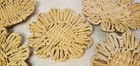 Set Of 5 Rattan Flower Wall Decor Woven Raffia Wicker Boho Coastal Farmhouse   