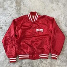 Vintage Anheuser-busch Jacket Mens Medium Red Satin Varsity Snap Budweiser Beer