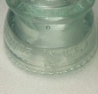 Hemingray-42 Clear Aqua Glass Insulator Embossed Made In U s a  16