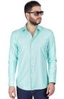 Slim Fit Mint Green Men s Dress Shirt Spread Collar Fitted Convertible Cuff Azar
