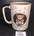 Otagiri Embossed Teddy Bear Coffee Mug Brown Japan Vintage
