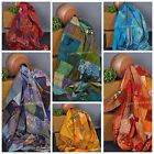 Handmade Silk Patchwork Quilt Indian Kantha Quilt Bed Cover Boho Throw Blanket