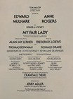 Vintage My Fair Lady Theatre Program