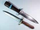 Lot Of 2 Large Pakistan Daggers Stainless Steel One With Damascus Look No Sheath