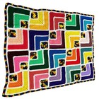 Vintage Hand Crochet Granny Square Blanket Afghan Throw 70   s Colorful 55x42   