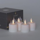 Luminara Flameless Battery Operated Tealight Candles W remote Moving Wick 4pc