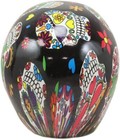 Ebros Day Of The Dead Black Sugar Skull With Floral Tattoo Cranium Skull Statue