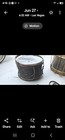 19th Century Rope Tension Wooden Snare Drum W  Embossed Leather Wrap  Floral
