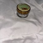 Vintage Vanity  Powder Jar  Art Deco With Pretty Pink Flowers And Gold Design