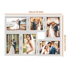  6 Picture Frame  4x6 Six Folding Hinged Photo 6 Holes White Photo Frame