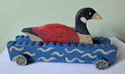 Wooden Goose Pull Toy Wood Rolling Vintage
