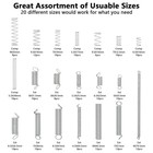 200pcs Spring Assortment Kit  20 Different Size Zinc Plated Extension And Compre