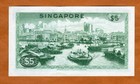 Singapore  5 Dollars  Nd  1967   P-5a  Unc First Issue