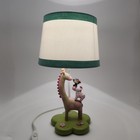 Kids Line Safari Theme Table Lamp Giraffe Monkey Pink Hippo Pink   Green Nursery