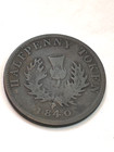 1840 Canada Nova Scotia Half Penny Token Small 0  125