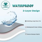 Faux Fur Pet Blanket Dog Cat Bed Soft Sherpa Reversible Dog Blanket Warm  xl 