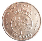1970 Angola 10 Escudos - Exotic Colonial Coin - Free Ship - Angola Bin 999