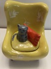 Trinket Box Gray Cat Chair