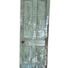 Antique 4 Panel Solid Wood Door Architectural Salvage 79 5 X 29 75 Green