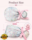 Plifal 100  Cotton Scrub Cap With Buttons Sweatband-cute Girly Ponytail Nurse   