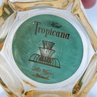 Vintage Hotel Tropicana Las Vegas Nevada Glass Ashtray 4  Mcm Decor