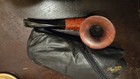 Alpha Israel Made Collectible Pipe - Comes With Calfskin Peterskin Tobacco Pouch