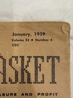 Vintage Sewing Lot Notions  Wooden Thread Spools  Ephemera 1959 Work Basket