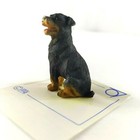 Rottweiler Puppy Dog Resin Miniature Statue 1994 American Christmas Village